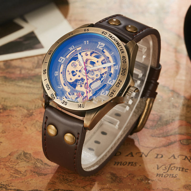 Watch automatic skeleton mechanical watch