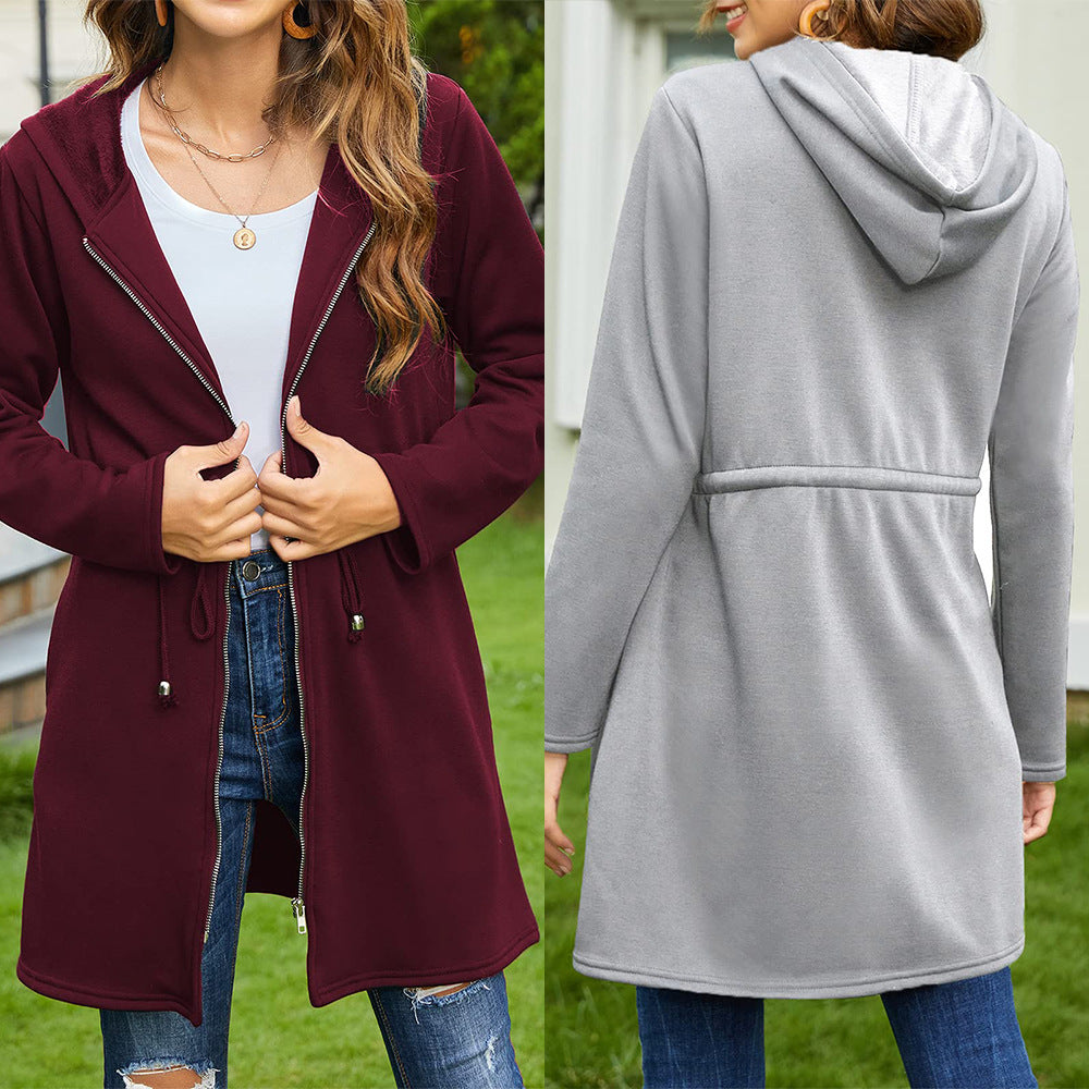 Solid Color Hoodie Fluff Scratch Jacket Jacket Cardigan