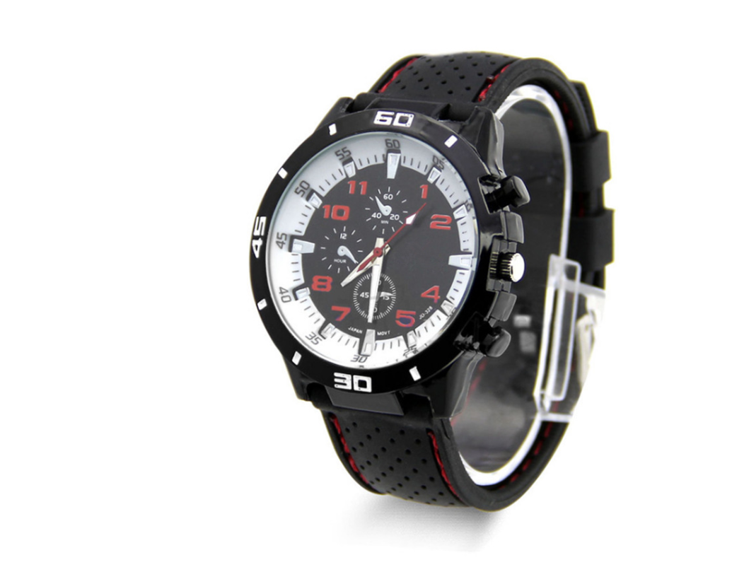 Men's Watch Sports Car Racing Silicone Car Line Watch Men's No Inside Shadow Student Sports Watch