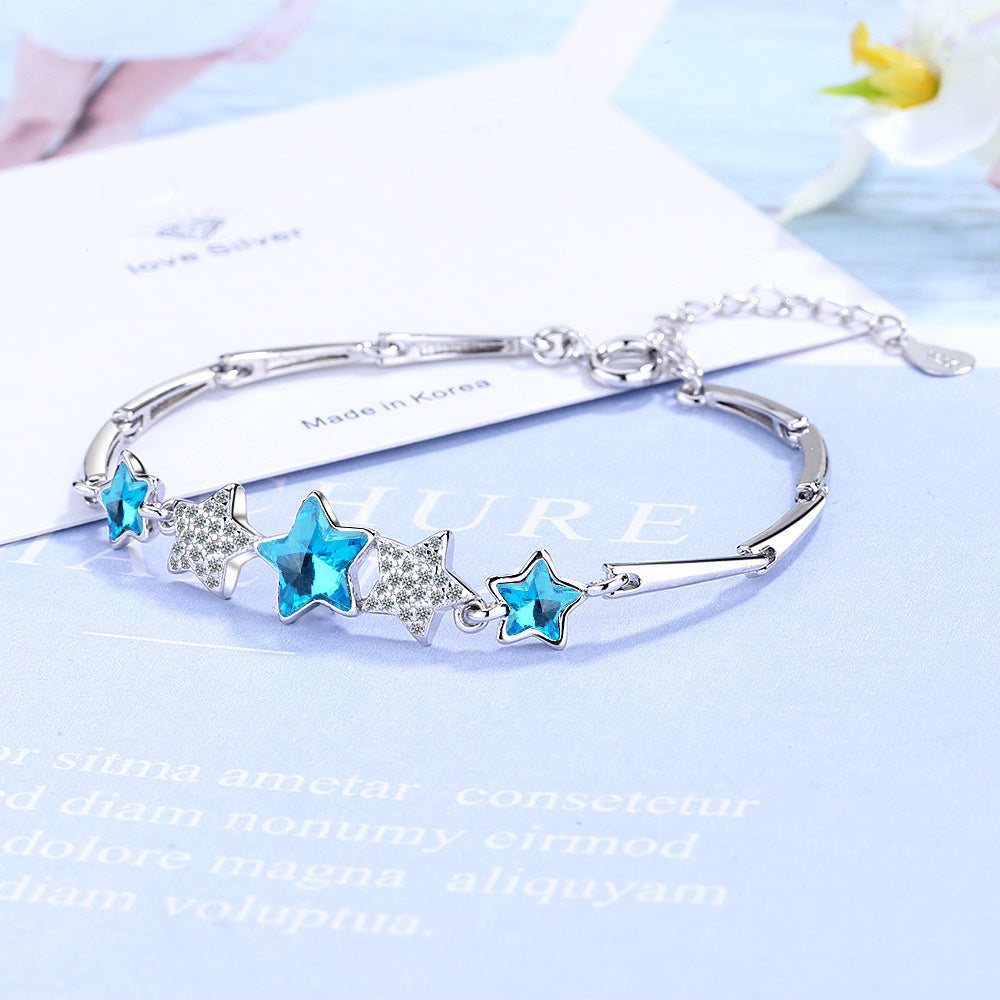 Female blue star bracelet