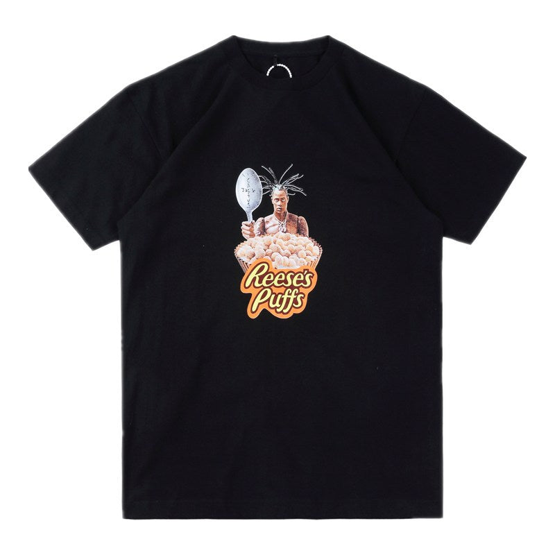 Cereal portrait print short-sleeved T-shirt