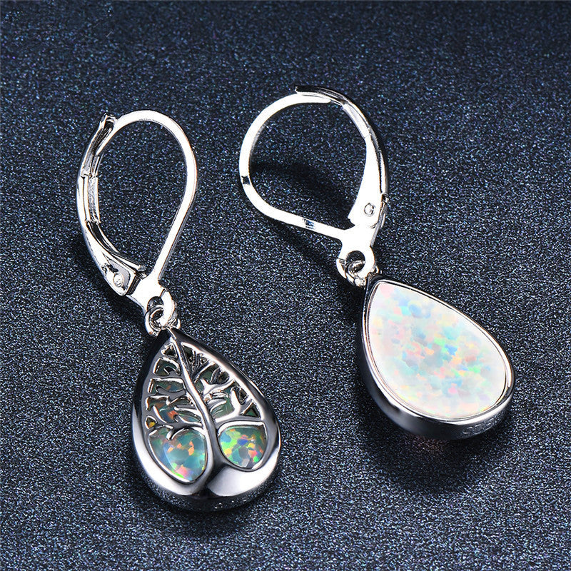 925 Sterling Silver Life Tree Dangle Earrings jewelry