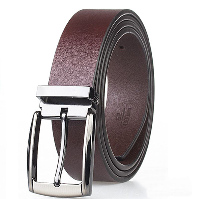 Men's Business Casual Leather Belt Pin Buckle Belt