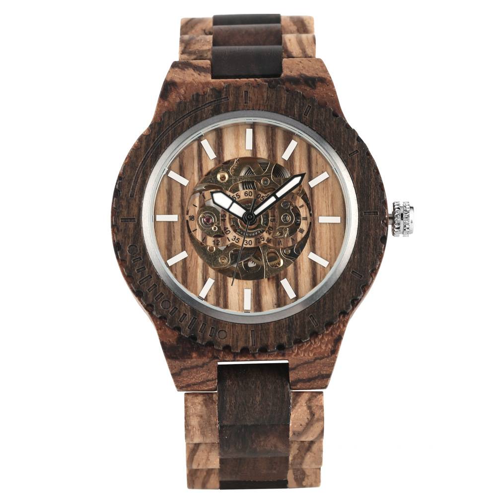 Automatic wooden Watch