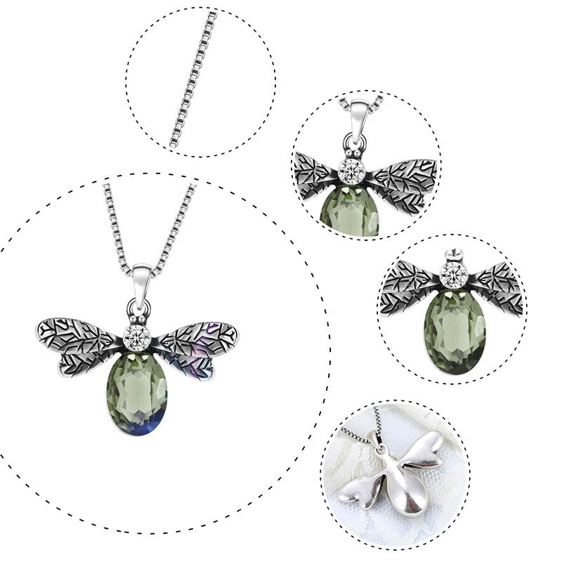Alloy Insect Creative Necklace Earrings Two-piece Suit