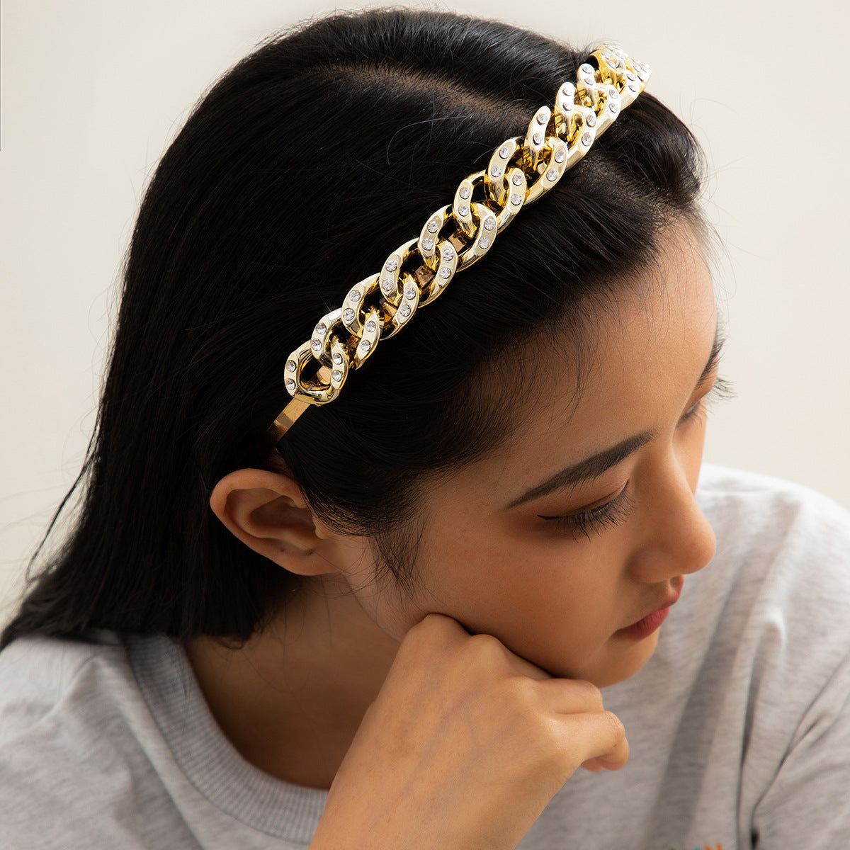 Wide-sided Fashion Hair Accessories Irregular Metal Headband