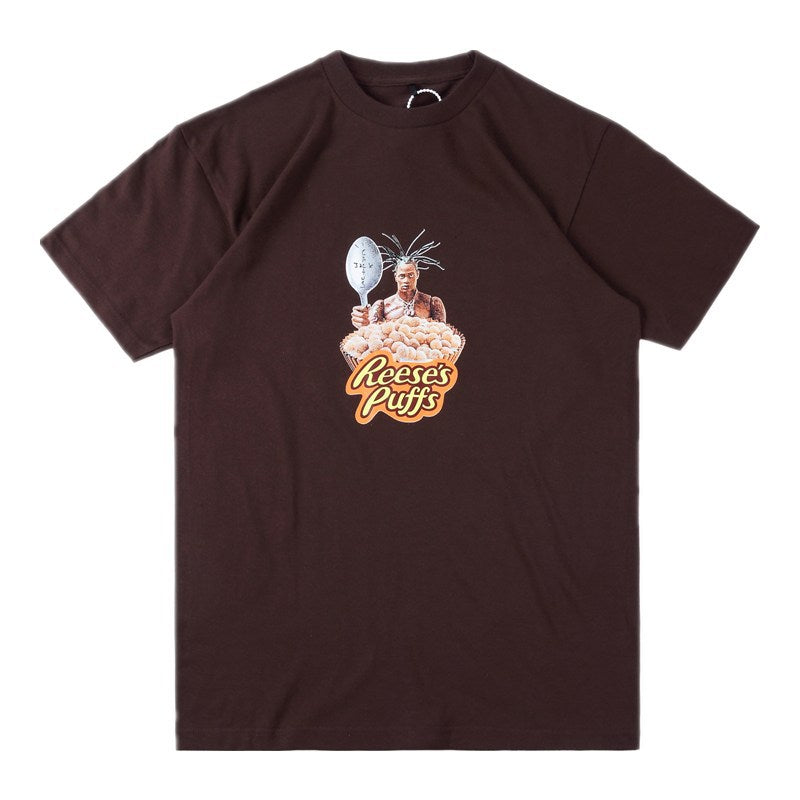 Cereal portrait print short-sleeved T-shirt