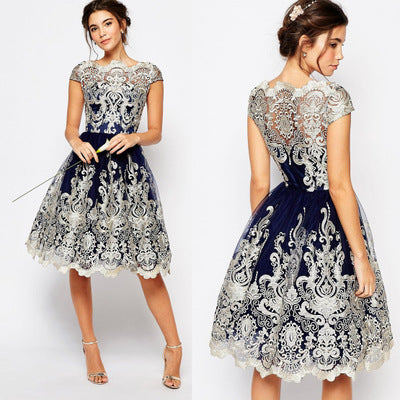 Lace patchwork dress