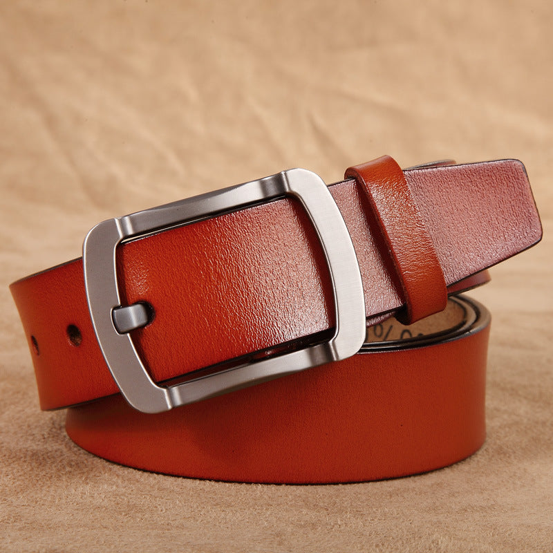 Men's leather retro cowhind belt