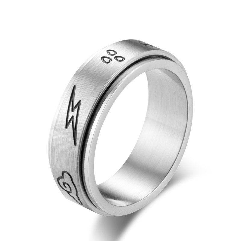 Titanium Steel Rotatable Rings Men's European And American Stainless Steel Couple