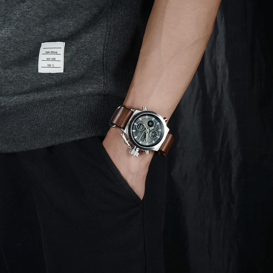 Relogio Masculino Luxury Brand Men Watches Men's Quartz Hour Analog Digital LED Sports Watch Men Army Military Wrist Watch