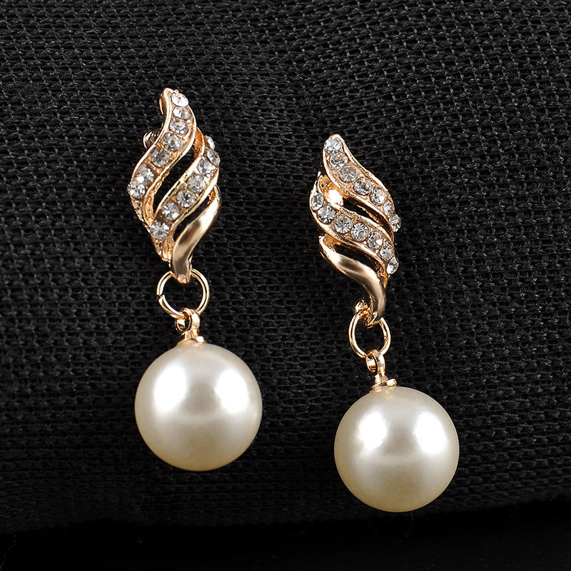 Foreign trade source, bridal beads, pearl necklace, European and American wedding jewelry, banquet dress, Earring Jewelry