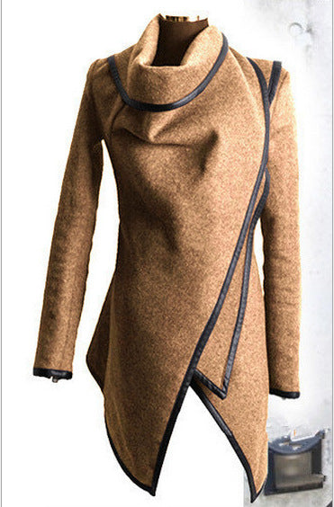 Women's Long-sleeved Cloak Two-in-one Woolen Coat