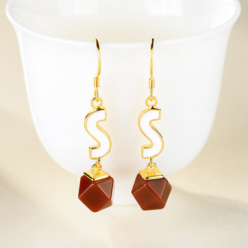 Red Agate Earrings