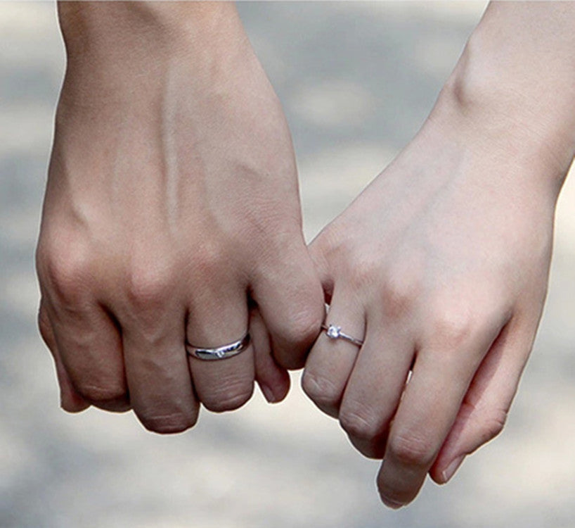 Sterling silver couple rings