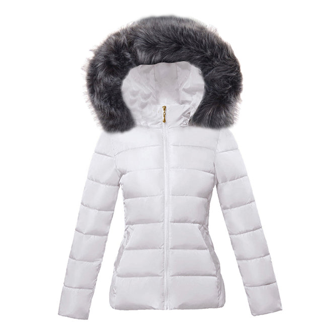 Big Fur New European Fashion White Women's Jacket Plus