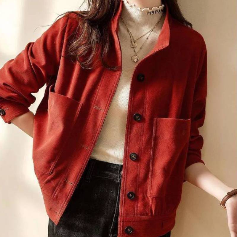 Versatile  Loose And Thin Solid Color Jacket