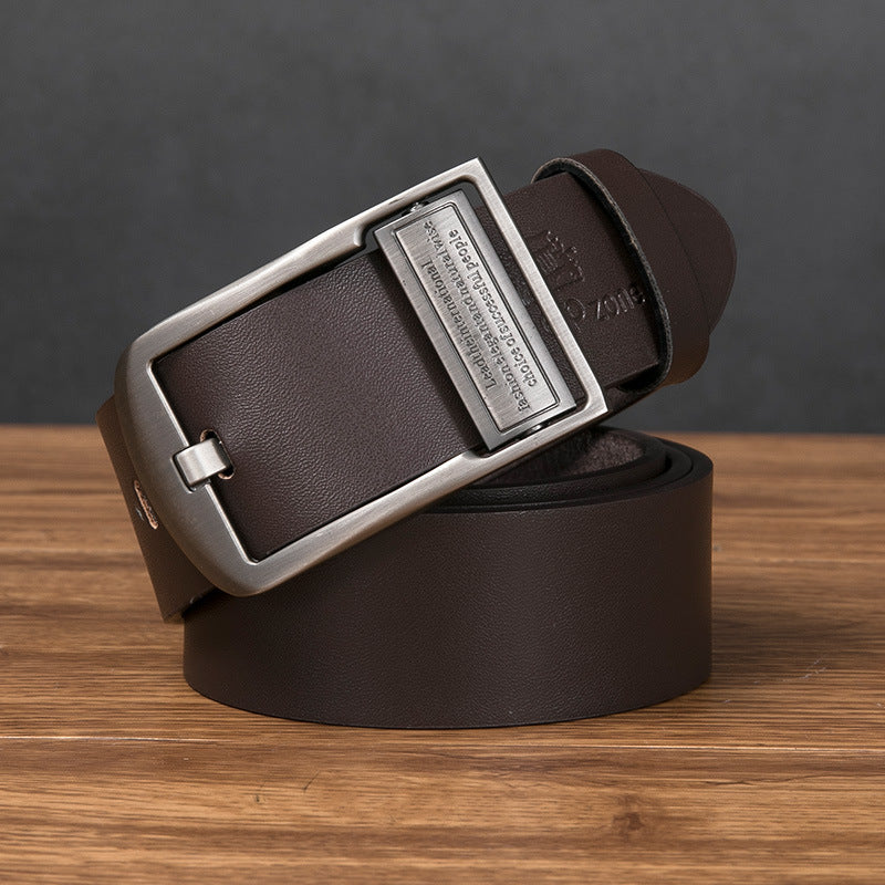 Men's Casual Retro Pants Belt PU Leather