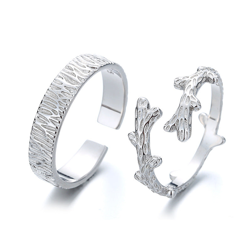Tree And Vine Couple Rings For Men And Women
