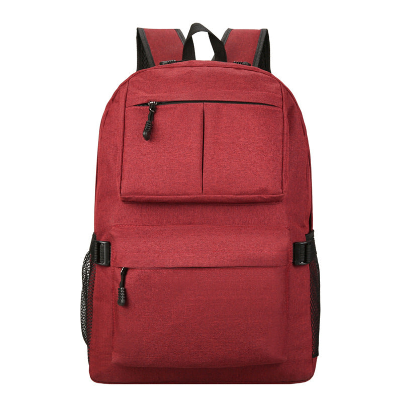 Leisure backpack, new fashion, USB charging, backpack lovers, large capacity solid color Backpack Bag