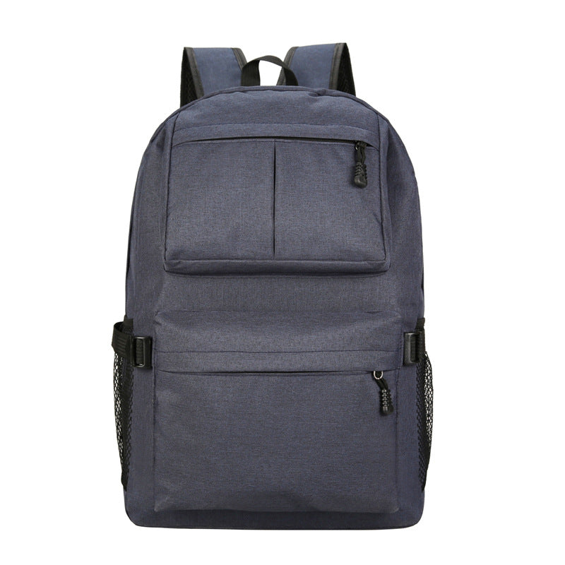 Leisure backpack, new fashion, USB charging, backpack lovers, large capacity solid color Backpack Bag