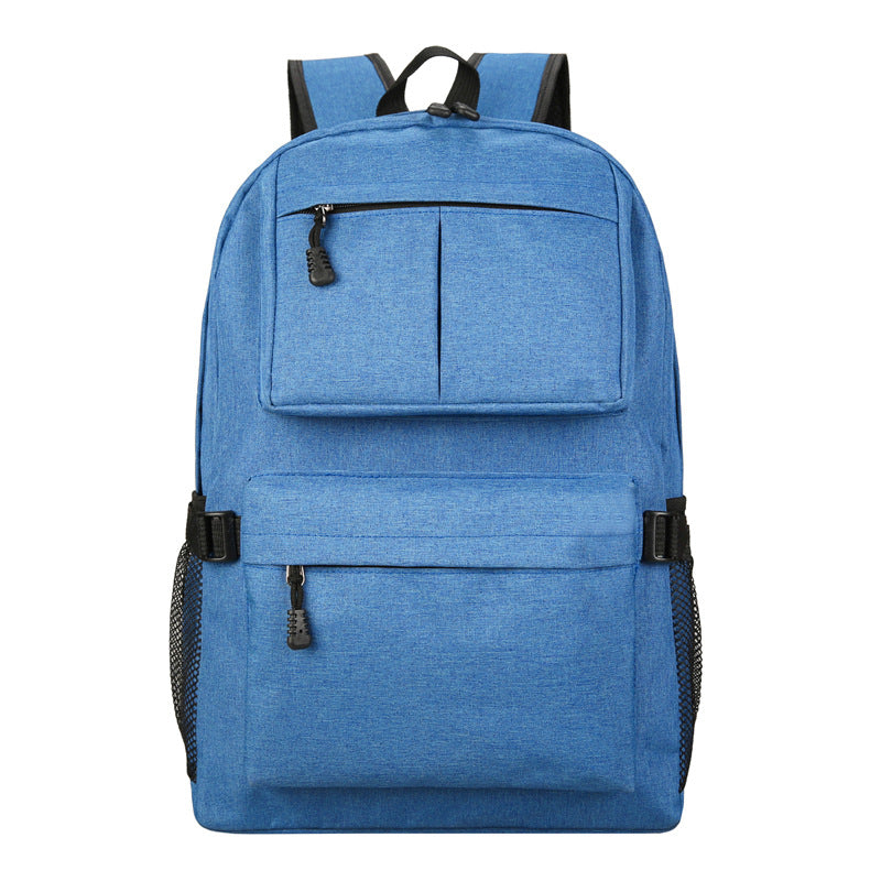 Leisure backpack, new fashion, USB charging, backpack lovers, large capacity solid color Backpack Bag