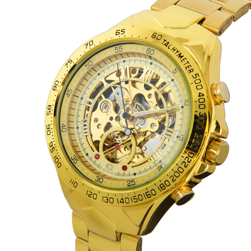 Manufacturers wholesale gutuo man watch automatic hollow-out full gold mechanical watch