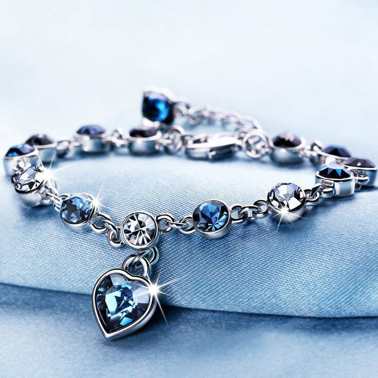 Heart Of The Ocean Crystal Bracelet Fashion Jewelry