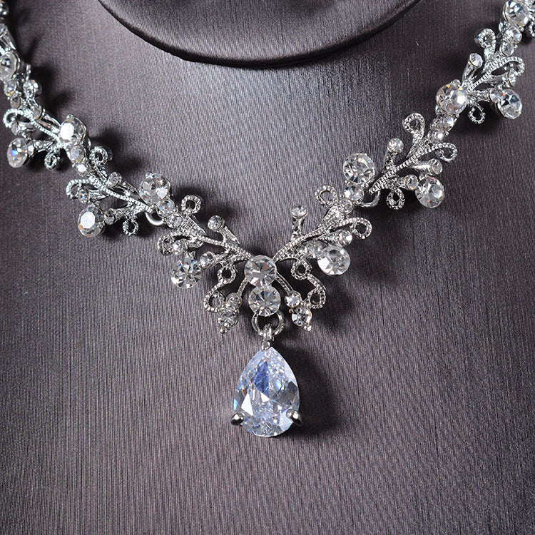 TL205 Korean bridal Rhinestone Earrings, necklace, bridal jewelry, Wedding Tiara, accessories, suits