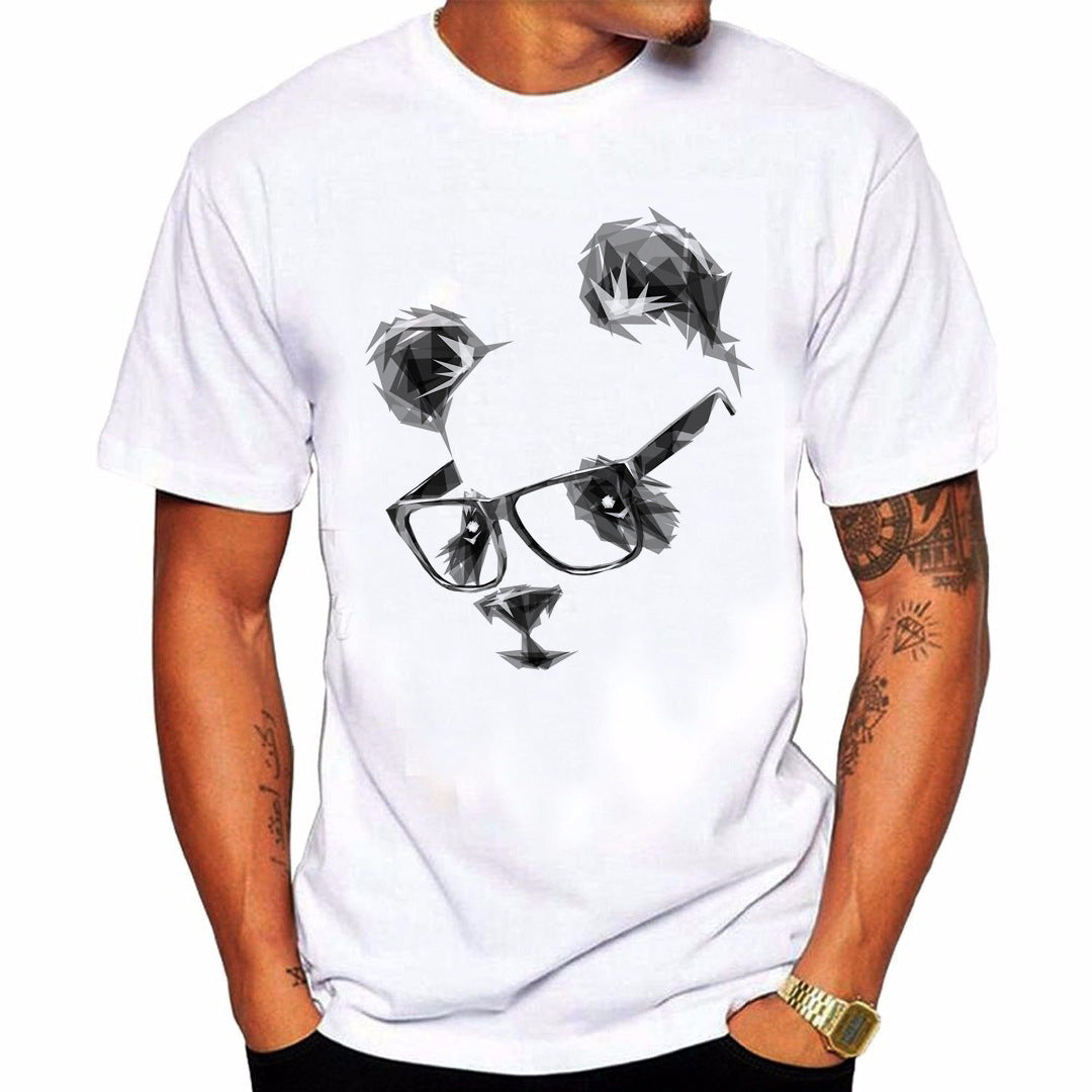 Hot sale panda short sleeve printed T-shirt
