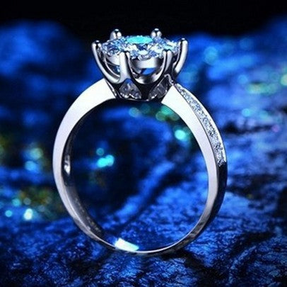 Fashion engagement ring exquisite eight heart eight arrow zircon ring female jewelry