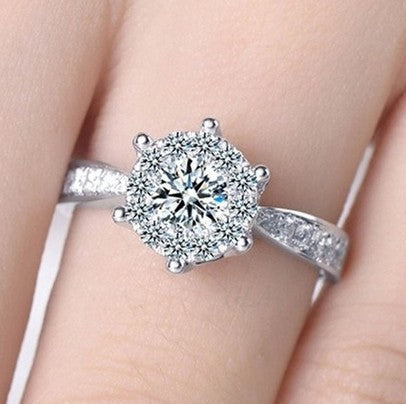Fashion engagement ring exquisite eight heart eight arrow zircon ring female jewelry