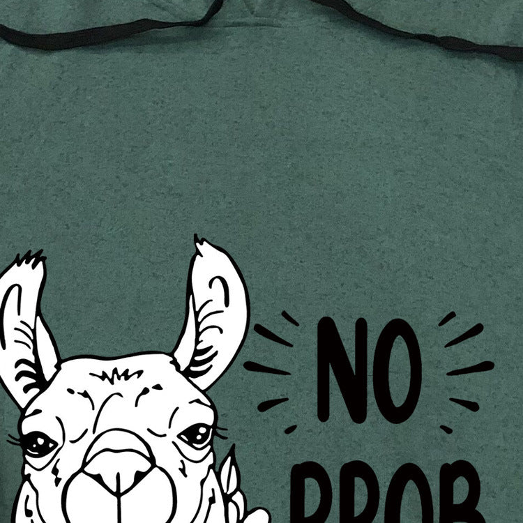 No Prob Llama Cute Cat Ear Sweater