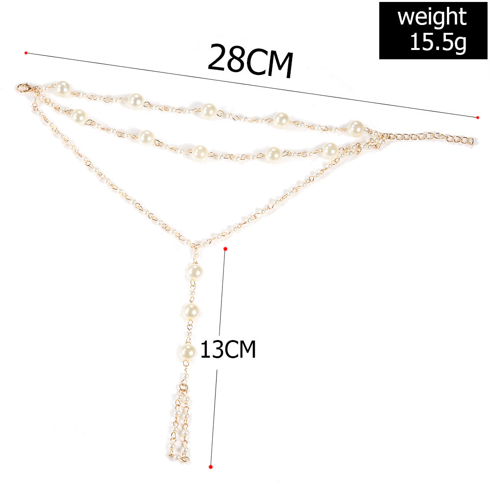 EBAY Beach Anklet Simple Multilayer Pearl Yoga