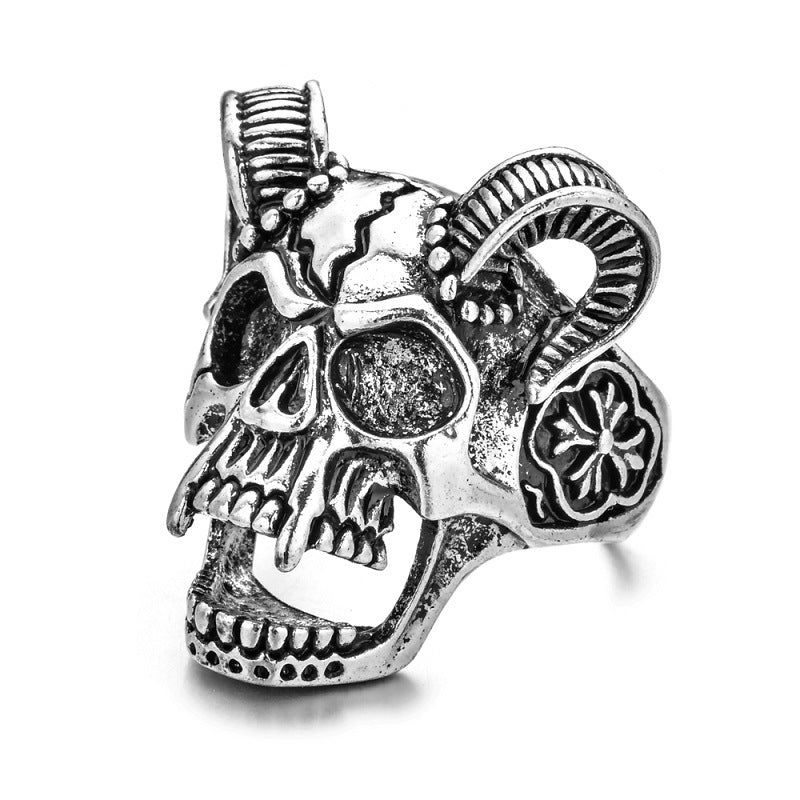Vintage Gothic Punk Style Skull Animal Men's Ring