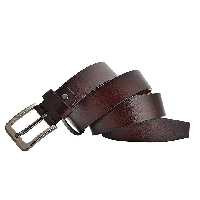 Casual wild two-layer leather belt