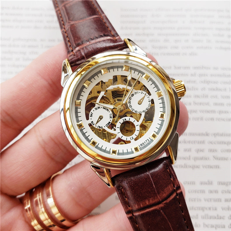 Leisure man belt mechanical watch