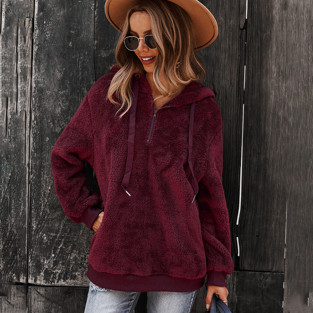 Fashion Casual Women's Warm Loose Solid Color Sweater