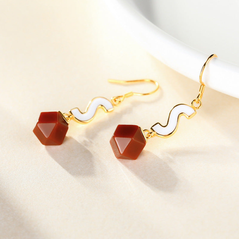 Red Agate Earrings