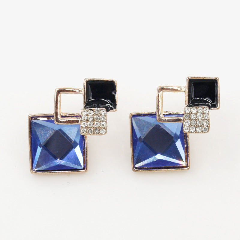 Diamond Crystal Stud Earrings