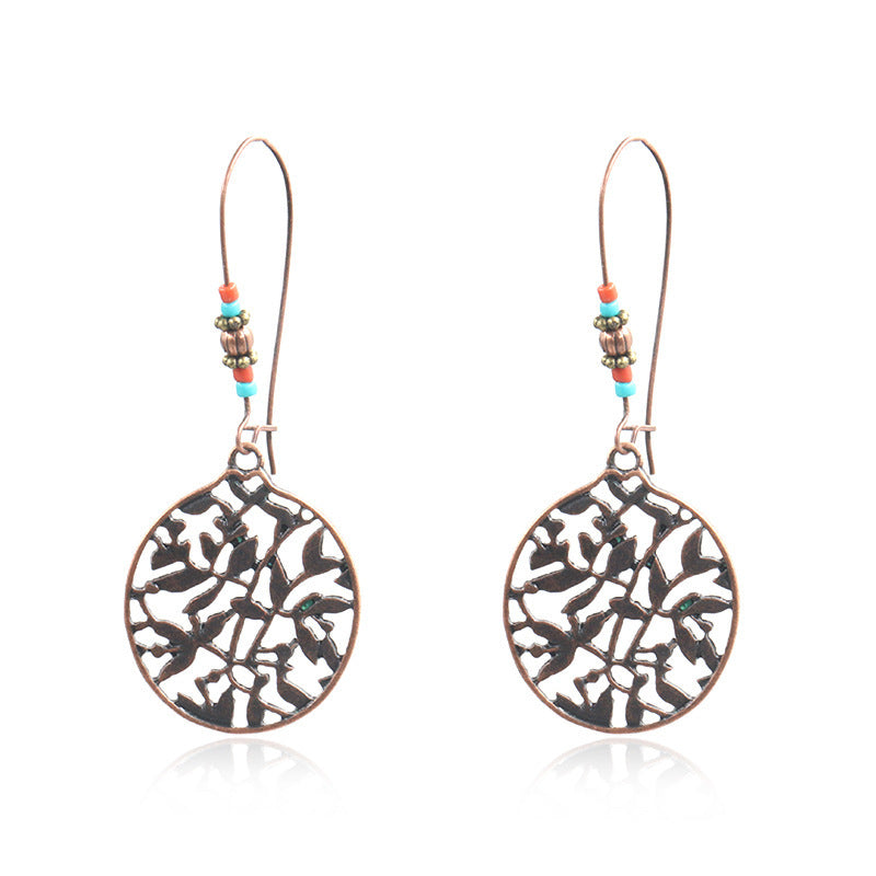 Fashion Round Alloy Earrings Female Creative