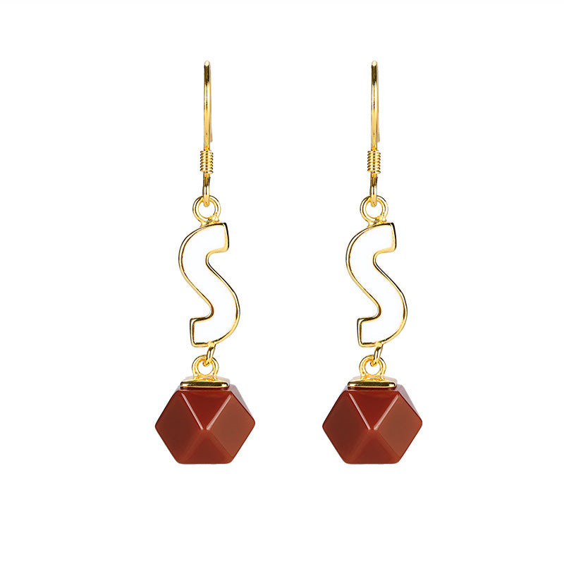 Red Agate Earrings