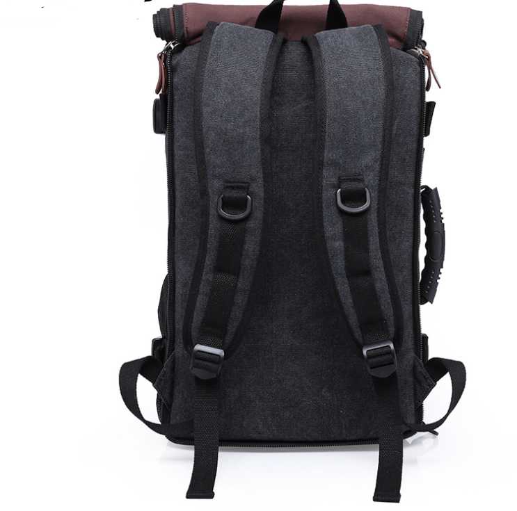 Retro Casual Korean Large Capacity Backpack Men's Backpack Multifunction Travel Casual Backpack