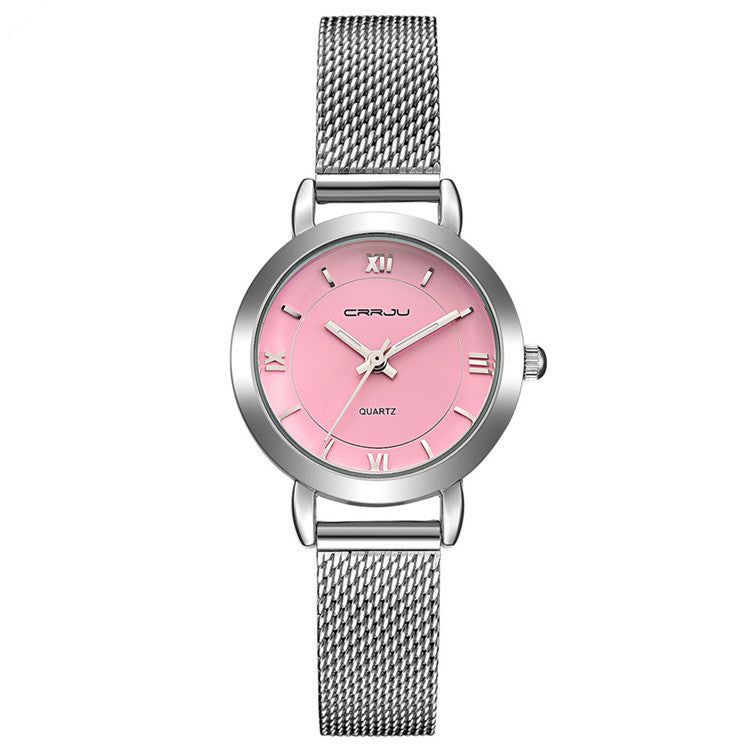 Plexiglass Mirror, Pink Dial New Women's Watch