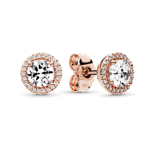 Called Zircon White Rhinestone Charm Stud Earrings Women