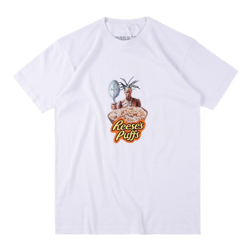 Cereal portrait print short-sleeved T-shirt