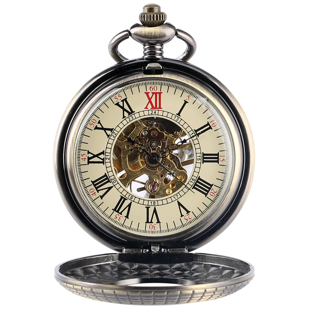 Roman literal mechanical pocket watch