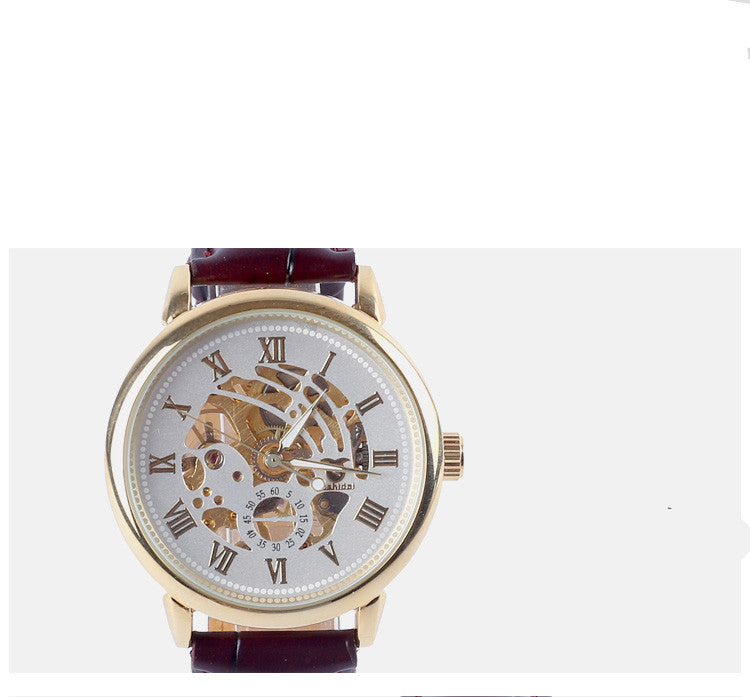 Hollow Mechanical Watch Simple Business Men's Watch