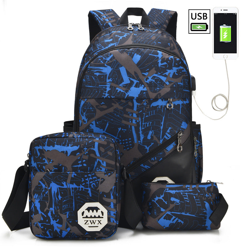 Rechargeable men's backpack