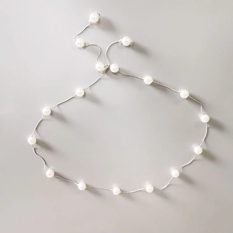 Women's Simple All Match Thin Pearl Waist Chain